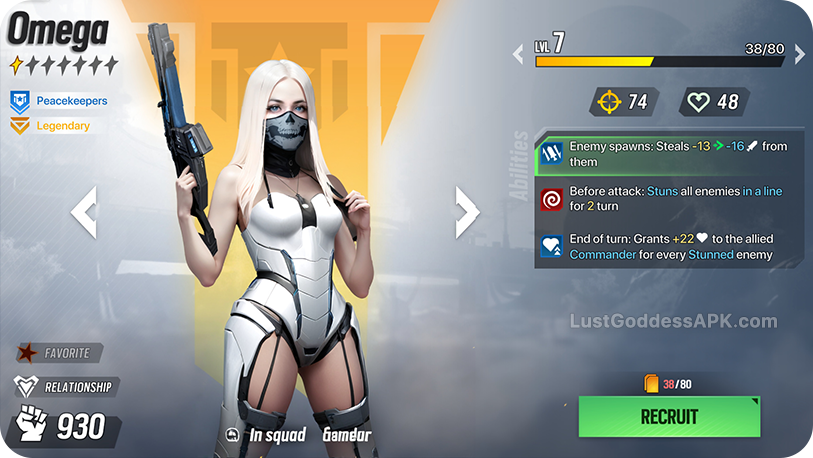 Omega character in Lust Goddess